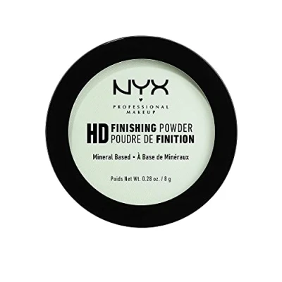 Obrázek NYX Professional Makeup High Definition Finishing Powder, lisovaný pudr, dokonalá pokožka, matný povrch, pohlcuje olej, veganská receptura, barevný odstín: mátově zelená