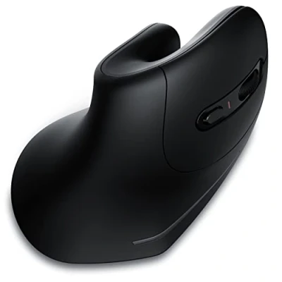 Obrázek CSL ergonomická bezdrátová myš pro praváky, Bluetooth, 1000 2400 DPI, 8 tlačítek, proti ramenu myši/tenisovému (RSI syndrom), kompatibilní s PC, počítačem, laptopem, Mac, černá
