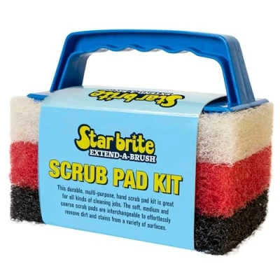 Obrázek STAR BRITE Scrub Pad Kit rukojeť se 3 různě strukturovanými polštářky