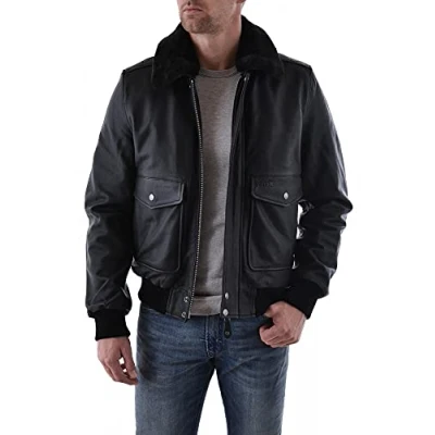 Obrázek Schott Lcofficier Bomber bunda, Muži, Velikost: XL, Black