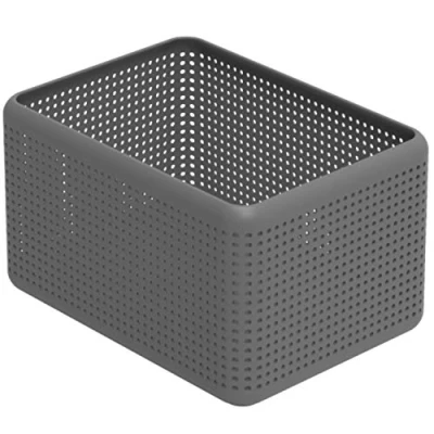 Obrázek Rotho Madei úložný koš 13 l, plast (recyklovaný polypropylen), bez BPA, antracit, l (32,6 x 23,8 18,8 cm)
