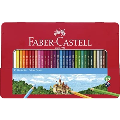 Obrázek FABER CASTELL 115886 Buntstifte Hexagonal, 36er Metalletui