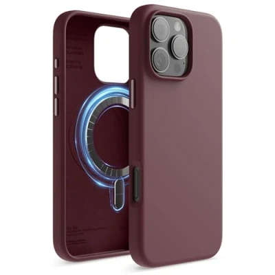 Obrázek elago Magnetické silikonové pouzdro kompatibilní s iPhone 16 Pro Max 6,9 palce, veškerým příslušenstvím MagSafe zabudované magnety, silikon Soft Grip, nárazuvzdorný