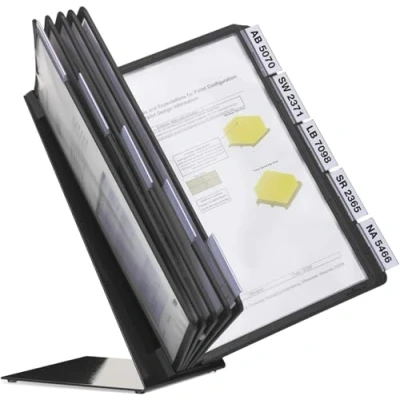 Obrázek Durable Systém stolních pozorovacích tabulek (Vario Table 10, s 10 průhlednými panely A4) černý, 557001