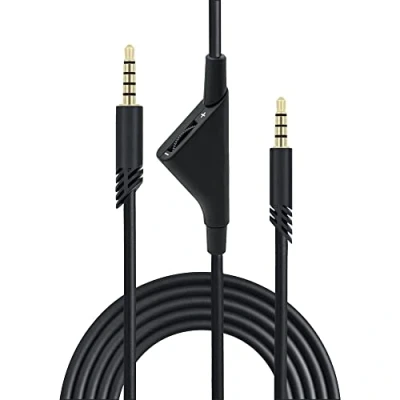 Obrázek Mcbazel Náhradní audio kabel Aux s regulátorem hlasitosti pro Astro A10/A30/A40 Headset PS5/PS4/Xbox One/Serie S/X/PC/Smartphone přes 3,5 mm zdířku 2 m