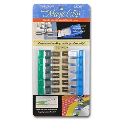 Obrázek Taylor Seville Originals Nerezová ocel &amp; plast (malý) Magic Clip 12 kusů
