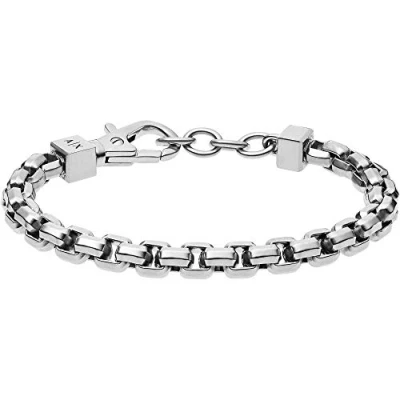 Obrázek Armani Exchange Pánský náramek z ušlechtilé oceli s karabinovým uzávěrem, Nerezová ocel, Bez drahokamu
