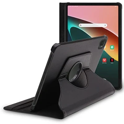 Obrázek ebestStar Pouzdro pro Xiaomi Pad 5 Pro, 5G (2021), otočné ochranné pouzdro, PU rotující stojan Rotating Case Cover, černý