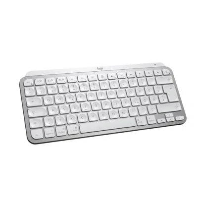 Obrázek Logitech MX Keys Mini for Mac minimalistická bezdrátová klávesnice, kompaktní, Bluetooth, podsvícení tlačítek, USB C, kompatibilní s Macbook Pro, Air, iMac, iPad, Deu QWERTZ, šedá (Pale