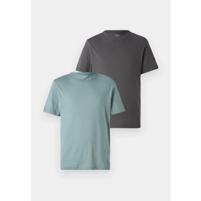 Obrázek TOM Tailor CREW NECK TEE 2 PACK Jednoduché tričko, Muži, Velikost: Small, Grey mint