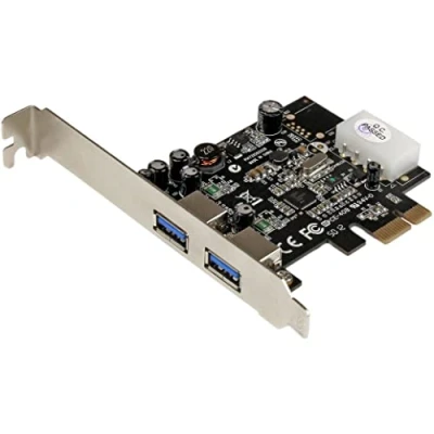 Obrázek StarTech. com 2 Port PCI Express SuperSpeed USB 3.0 karta s Uasp SATA napájecí fach 3 PCIe Ethernet
