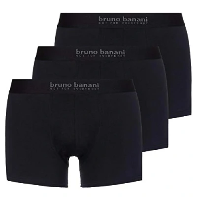 Obrázek bruno banani Pánské boxerky (balení 3 ks), černá (černá 0007)