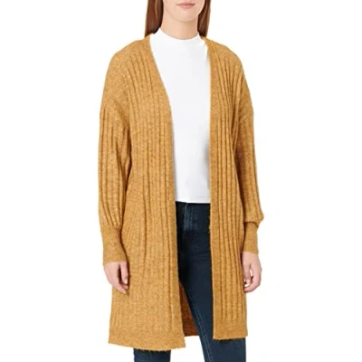 Obrázek PIECES Dámský Pcsanni Ls Wool Knit Cardigan Noos pletený kabátek, Zlatá (nugget Gold Detail: Melange)