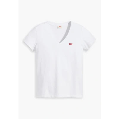 Obrázek Levi&#039;s THE Perfect TEE Vneck Jednoduché tričko, Ženy, Velikost: Medium, White