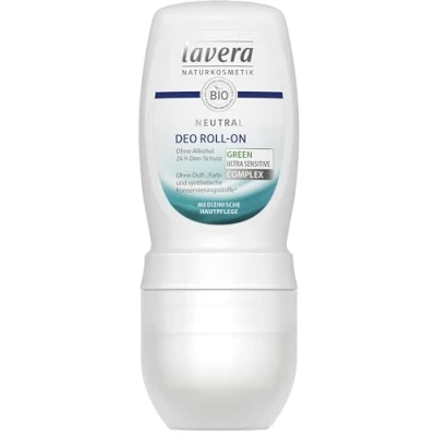 Obrázek lavera Neutral Deo Roll On deodorant váleček pro citlivou pokožku s bio noční svíčkou a jojobou spolehlivá ochrana 24 h bez hliníkových solí rostlinné složky přírodní kosmetika