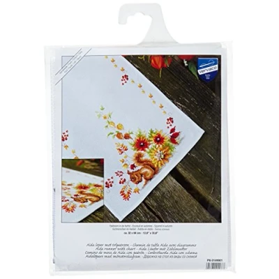Obrázek Vervaco PN 0148429 pro 0149901 vyšívání křížkovým stehem běhoun na stůl K Auszaehlen, bavlna, Bílá, 32 x 84 0,3 cm