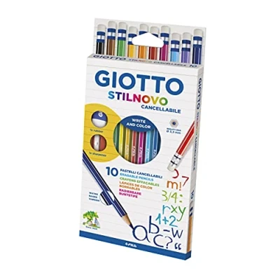 Obrázek Giotto 2568 00 styl Novo Radie Rbarer barevná tužka, včetně ořezávátko A Guma, 10 ER pouzdro, barevně tříděné