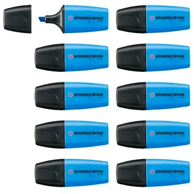 Obrázek Zvýrazňovač STABILO Boss MINI balení 10 ks modrý