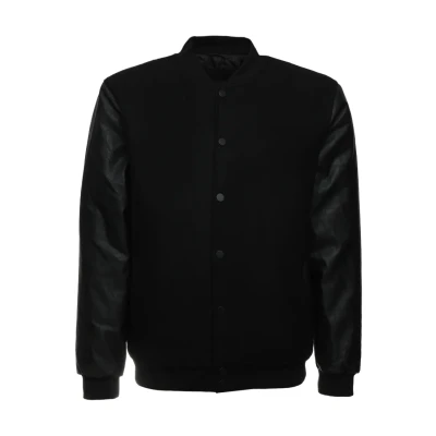 Obrázek Urban Classics Oldschool College Jacket Lehká bunda, Muži, Velikost: 4XL, Black/black
