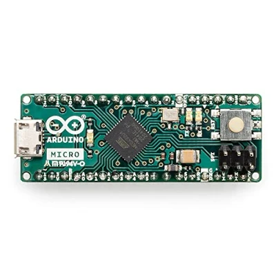 Obrázek Arduino Micro with headers [A000053] Kompaktní deska s mikrokontrolérem ATmega32U4, kompatibilní IDE, ideální pro elektronické projekty, roboty, vestavěná zařízení a DIY aplikace.