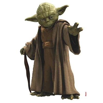 Obrázek Komar Star Wars dekorační nálepka YODA 100 x 70 cm nástěnné tetování, na zeď, stěnu, nástěnný obraz, Jedi, mistr rebelové, Galaxy, dětský pokoj 14721h