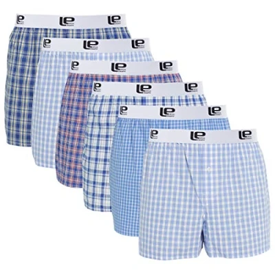 Obrázek Lower East American boxerky pánské 6 ks balení ze 100% bavlny spodní prádlo spodky pro muže, bavlněné boxerky, Business