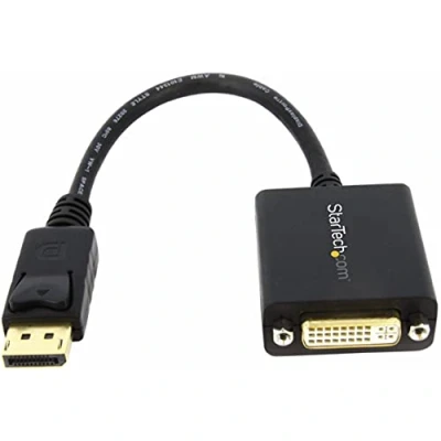 Obrázek StarTech.com DisplayPort na DVI Adaptér DP D Video adaptér/konvertor 1080p 1.2 Monitor/Display Kabel Dongle zaklapovací konektor zdířku (DP2DVI2)