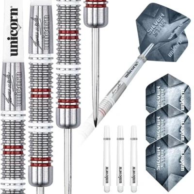 Obrázek Unicorn Šipky Silver Star James Wade Steel Dart, 80 % Tungsten, 22 g