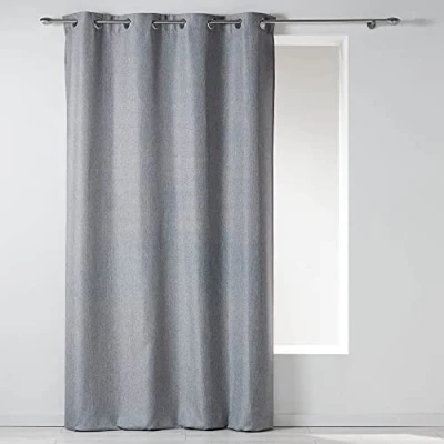 Obrázek douceur d&#039;Intérieur Ösengardine 140 x 260 cm Chambray Uni Newton, Gris grau