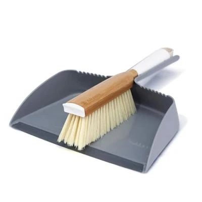 Obrázek Full Circle Home Lopatka na smetí a smeták CLEAN Team Gadgets Byt Sada Ekologické Multifunkční, bílá šedá