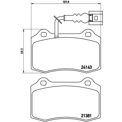Obrázek Brembo P 85 104 sada brzdového obložení, kotoučová brzda (4dílná)
