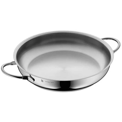 Obrázek WMF servírovací pánev nepotažená Ø 32 cm Profi Vylévací okraj Skleněná poklice Držadlo z ušlechtilé oceli Cromargan