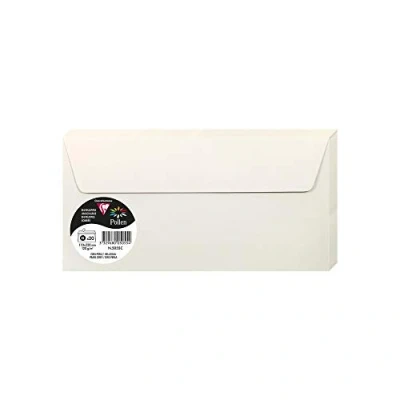 Obrázek Clairefontaine 5055C balení s 20 obálkami pylu, formát DL, 110 x 220 mm, 120 g, ideální pro vaše pozvánky a korespondenci, světle šedá, 1