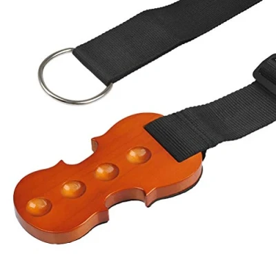 Obrázek TIMESETL Cello stopka protiskluzová zarážka, držák, masivní dřevo, cello, zbytek anchor, ochranná podložka se 4 otvory ve tvaru violoncella z přírodního dřeva, protiskluzový chránič na parkety