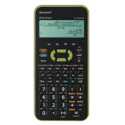 Obrázek Sharp EL W531 XH GR vědecká školní kalkulačka (4řádkový displej, WriteView, D. A.L vstup, baterie) zelená