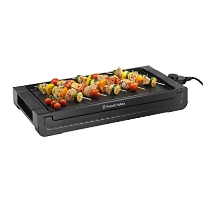 Obrázek Russell Hobbs gril [Teppanyaki stolní gril] Fiesta (45 x 25 cm, vyjímatelná a nepřilnavá grilovací deska, variabilní nastavení teploty, miska na zachytávání tuku, 2400 W) elektrický 22550 56
