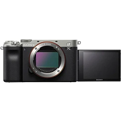 Obrázek Sony Alpha 7C bezzrcadlový E Mount plnoformátový digitální fotoaparát ILCE (24,2 MP, 7,5cm (3palcový) dotykový displej, AF) body v reálném čase stříbrný/černý