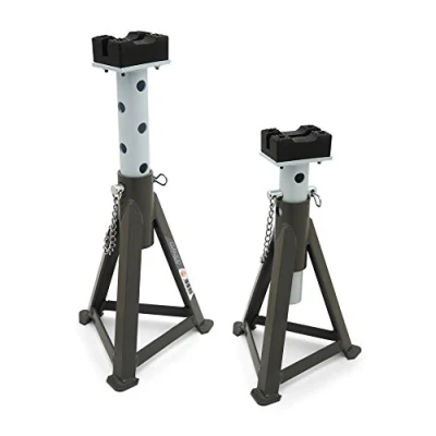 Obrázek MAXTOOLS CJS300, stojanový zvedák s gumovou hlavou, opěrná noha, ocel, hydraulický vozů, podvozkový zvedák, 3,0 tuny (3T), nosnost 3000 kg, 1 pár
