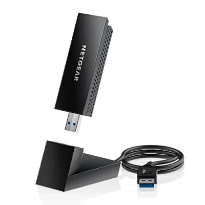 Obrázek Netgear Nighthawk USB WLAN Stick WiFi 6E 3.0 Adapter (A8000) AXE3000 Internet Tri Band Wireless Gigabit Speed (bis zu 3 Gbit/s) neues 6 GHz für Windows PC