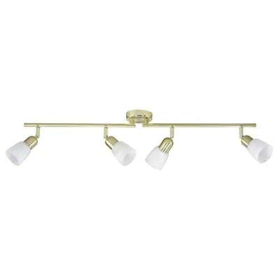 Obrázek BRILLIANT Lampa Sofia Spotrohr 4flg mosaz/bílý alabaster 4x D45, E14, 40 W, vhodné pro žárovky kapky (není součástí dodávky) Paže otočná/hlavy otočné