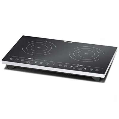Obrázek ROMMELSBACHER CT 3410/IN dvojitá indukční varná deska (2 plotýnky, sklokeramika, rozpoznání hrnce, dotykové senzory, LED displej, 60 240 stupňů, časovač, automatické vypnutí, ukazatel zbytkového