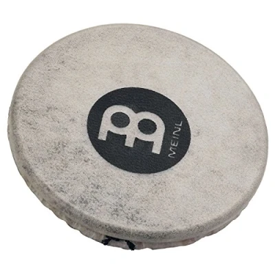 Obrázek Meinl Percussion Headed Spark Shaker zakřivený šejkr s kozí kůží pro proměnlivou výšku zvuku hudební nástroj ocel, černý (SH18)
