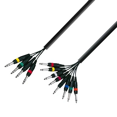 Obrázek Adam Hall 3 Star Series 3m 4x 6,3 mm Jack Stereo to 8x 6. 3mm Mono Multicore Kabel
