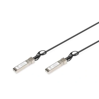 Obrázek DIGITUS Univerzální SFP+ DAC kabel 10 Gbit/s síťový 1 m Direct Attach Cable Copper AWG30 Twinax černý