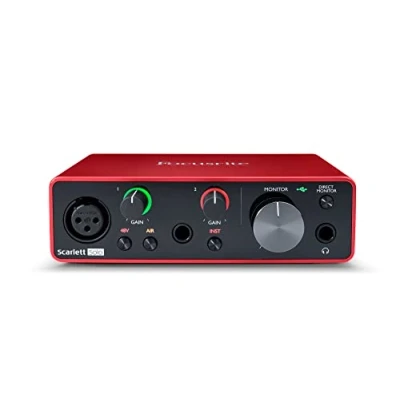 Obrázek Focusrite Scarlett Solo 3. Gen USB Audio Interface Bundle für Gitarristen, Sänger oder Produzenten. Klang in Studioqualität und sämtliche Software, die du Aufnahmen Kompositionen benötigst