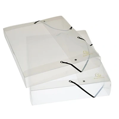 Obrázek Exacompta 5962E 1 Box na sešity s gumovými pásky Crystal z polypropylenu Zadní strana 2,5 cm Rozměry 25 x 33 pro dokumenty ve formátu A4 Barva se dodává smontovaná