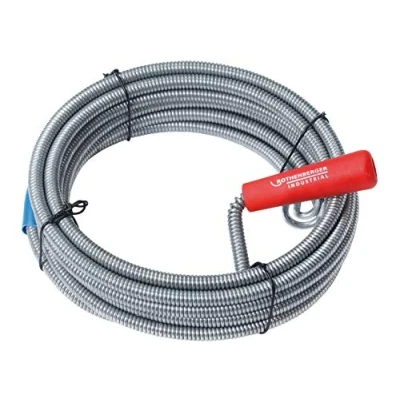 Obrázek ROTHENBERGER Industrial Rohrreinigungsspirale 5 m aus Federstahl Ø Spirale: 9 mm; Mit Rückholbohrer und Handkurbel Rohre Kunststoff, Gusseisen oder Steinzeug 072984E