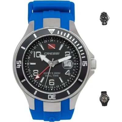 Obrázek Cressi Traveller Dual Time profesionální potápěčské hodinky, odolné 200 m/20 ATM