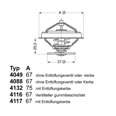 Obrázek 1x originální termostat WAHLER 4116.87D1