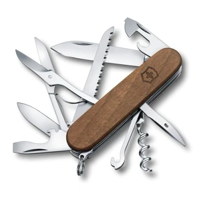 Obrázek Victorinox Švýcarský kapesní nůž Huntsman, Multitool, Swiss Army Knife s 13 funkcemi, čepel, vývrtka, otvírák na konzervy